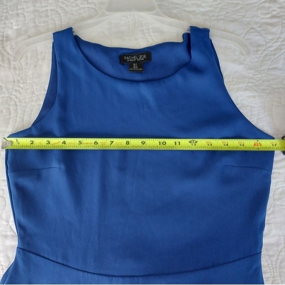 Rachel Zoe - Royal Blue Sleeveless Knee-Length Semi-Formal Side Zip Dress - Picture 6 of 12